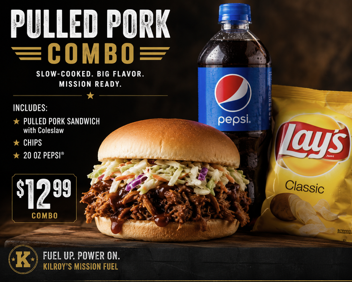 Hickory Hill Pulled Pork, Chips, Drink