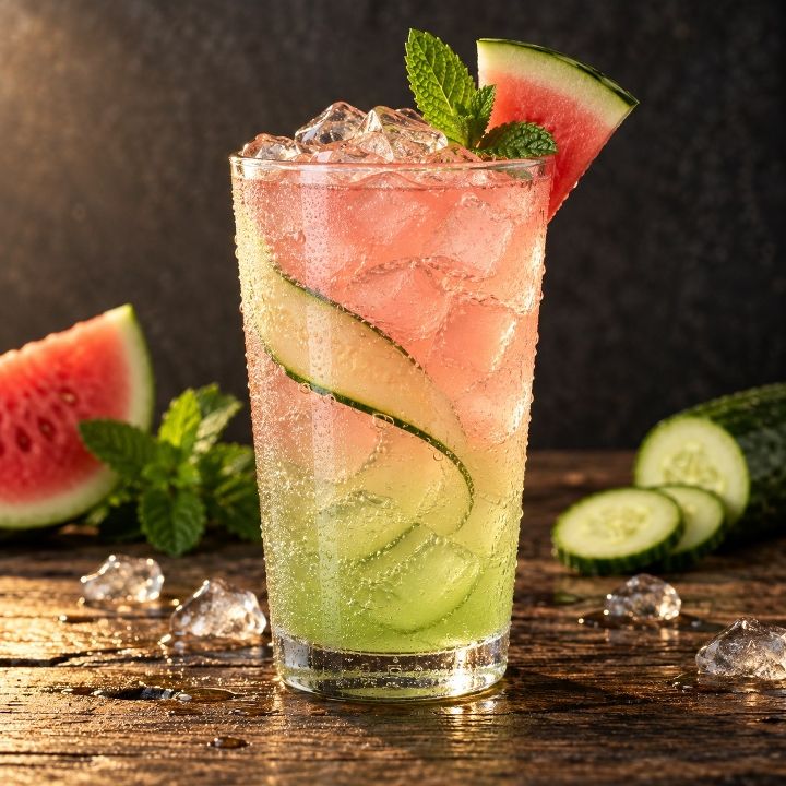 Cool Wave Refresher- Watermelon Cucumber Mint + Green Coffee